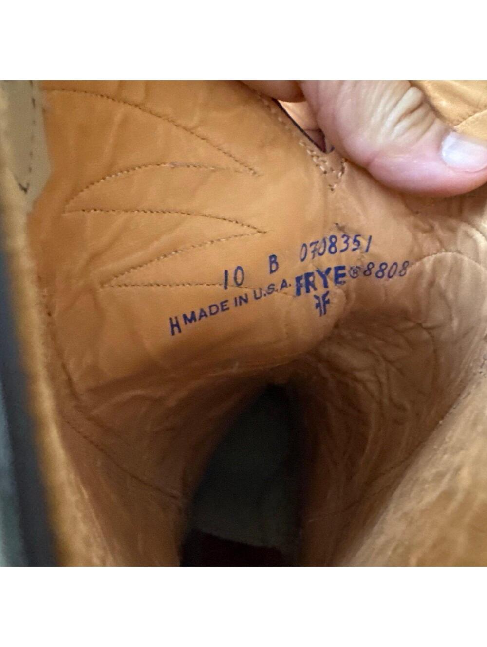 Frye Beige Leather Western Ankle Boots - Picture 6 of 6